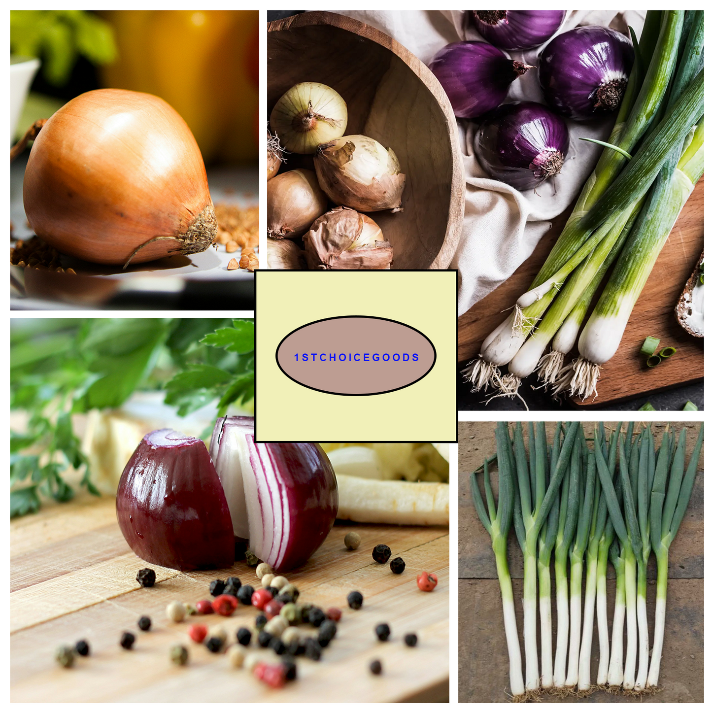 1000+ Onion Seeds for Planting | 4 Individual Packs | Evergreen White Nebuka, Ruby Red, Tokyo Long White & Yellow Sweet Spanish | Non-GMO, USA-Grown Heirloom Vegetable Seeds